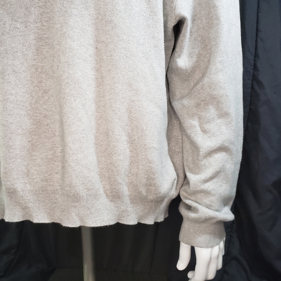 Ralph Lauren Polo Light Grey Cotton V-Neck Sweater Men's Size XL - Picture 6 of 14